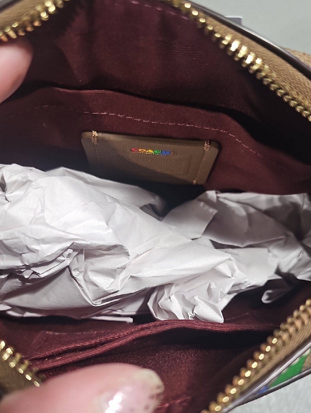 Coach C4227 Mini Camera Bag In Rainbow Signature Canvas NWT - Picture 7 of 10